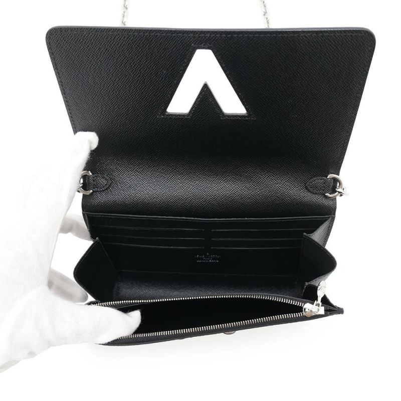 ルイヴィトン チェーンウォレット エピ ポルトフォイユ・ツイスト チェーン M63320 黒 ブラック 財布