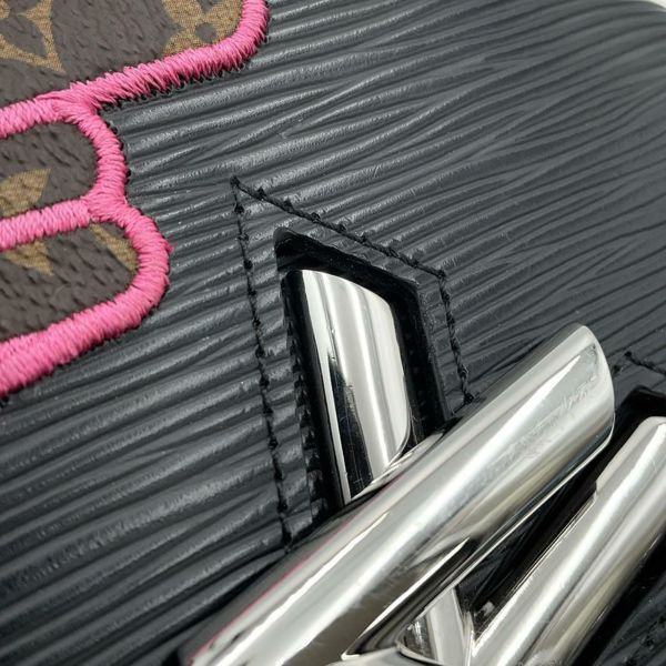 ルイヴィトン チェーンウォレット エピ ポルトフォイユ・ツイスト チェーン M63320 黒 ブラック 財布