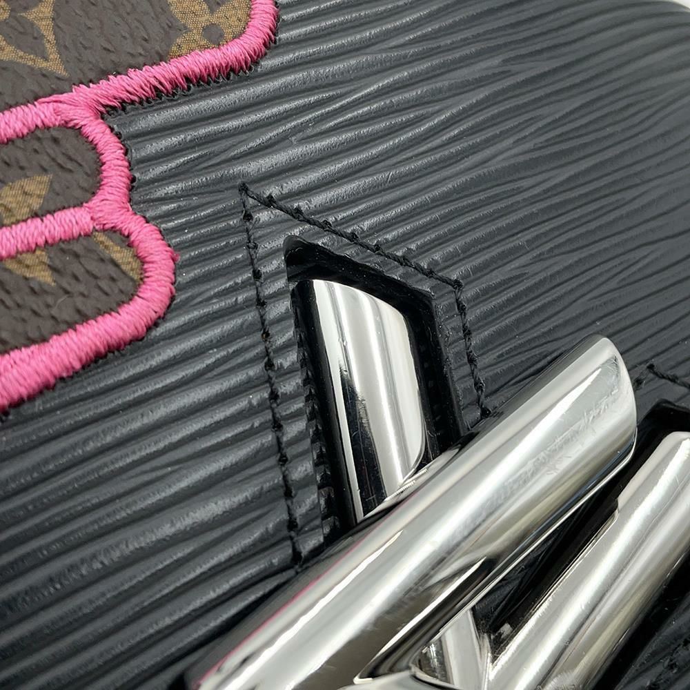 ルイヴィトン チェーンウォレット エピ ポルトフォイユ・ツイスト チェーン M63320 黒 ブラック 財布