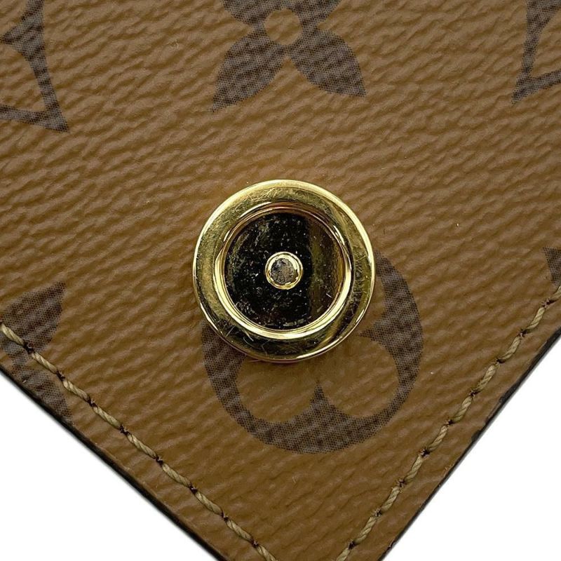 ルイヴィトン ショルダーウォレット モノグラム・リバース LV ブックウォレット オン チェーン M81830 財布
