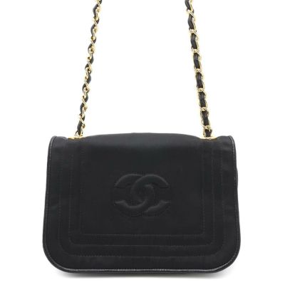 CHANEL　シャネル キャビアスキン ココマーク バニティ ヴァニティ　92 CHANEL ココマーク 1992年頃 バニティバッグ ブラック マット