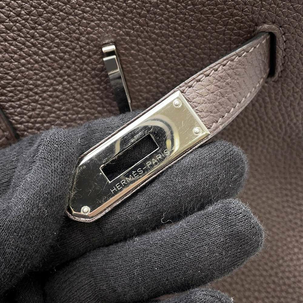 エルメス バーキン40 ショコラ/シルバー金具 トゴ □L刻印 HERMES Birkin ハンドバッグ