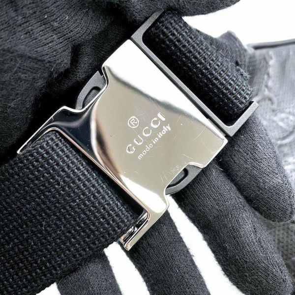 グッチ ボディバッグ GGエンボス ベルトバッグ レザー 645093 GUCCI バッグ ウエストバッグ 黒