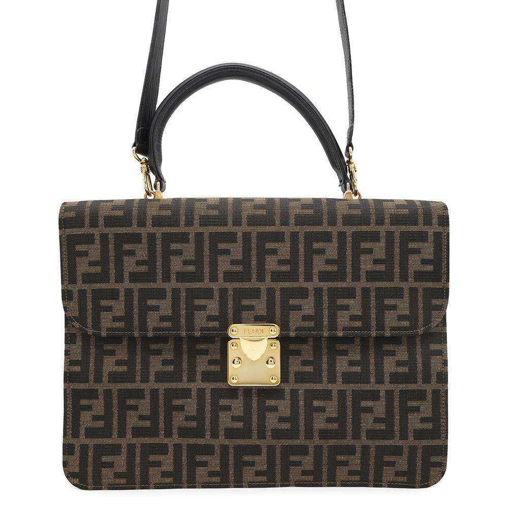 フェンディ ハンドバッグ ズッカ柄 ビジネスバッグ キャンバス 0914117 FENDI 2way