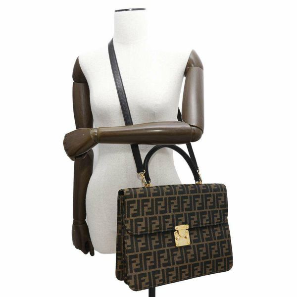 フェンディ ハンドバッグ ズッカ柄 ビジネスバッグ キャンバス 0914117 FENDI 2way