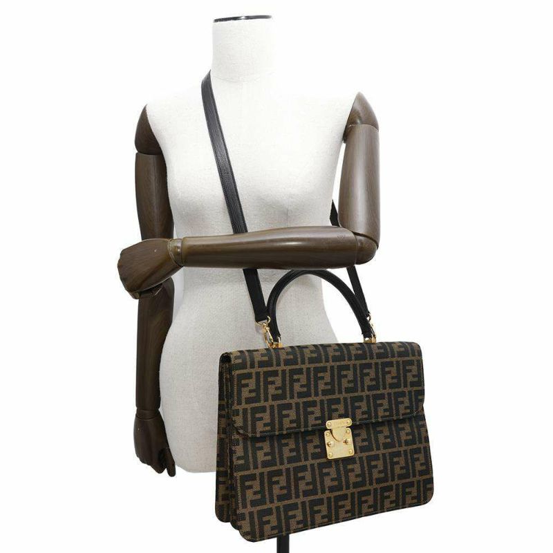 フェンディ ハンドバッグ ズッカ柄 ビジネスバッグ キャンバス 0914117 FENDI 2way