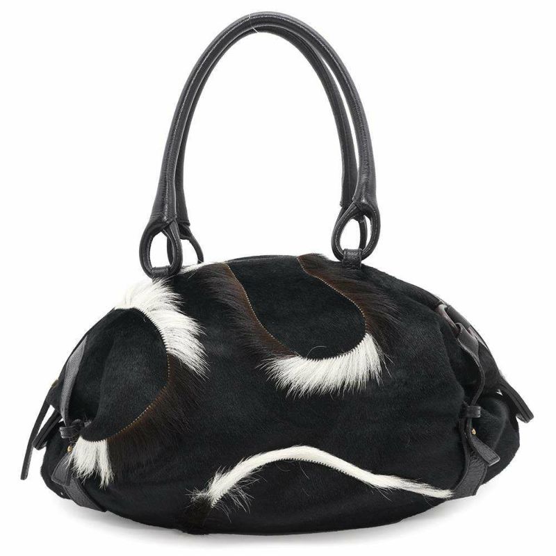 サルヴァトーレ・フェラガモ ハンドバッグ ハラコ レザー 215867 Ferragamo 黒