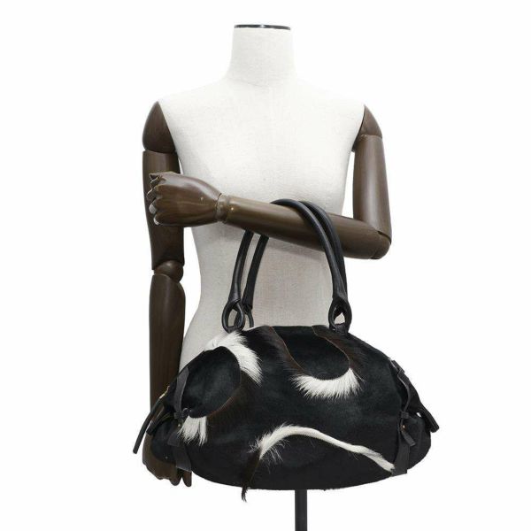 サルヴァトーレ・フェラガモ ハンドバッグ ハラコ レザー 215867 Ferragamo 黒