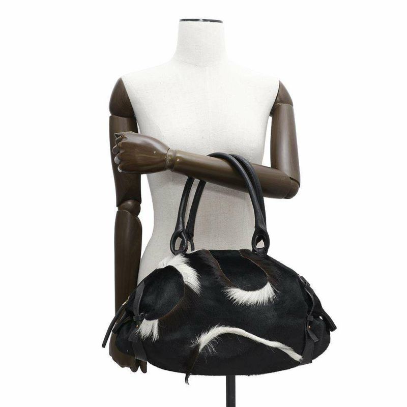 サルヴァトーレ・フェラガモ ハンドバッグ ハラコ レザー 215867 Ferragamo 黒