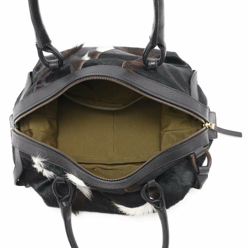 サルヴァトーレ・フェラガモ ハンドバッグ ハラコ レザー 215867 Ferragamo 黒