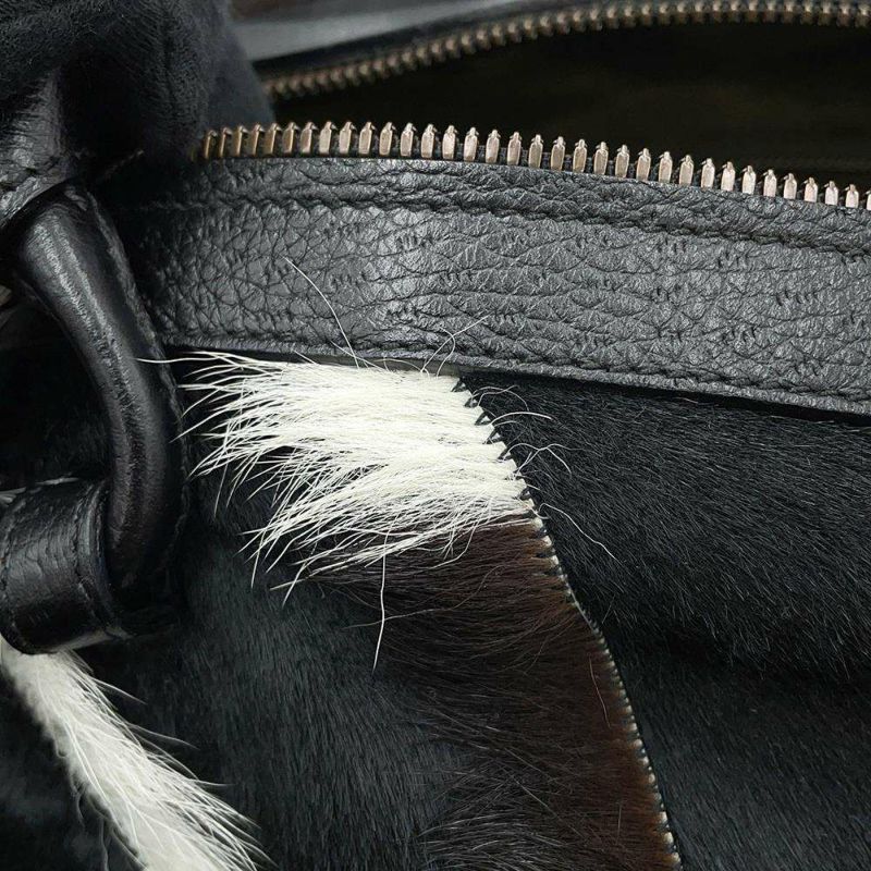 サルヴァトーレ・フェラガモ ハンドバッグ ハラコ レザー 215867 Ferragamo 黒