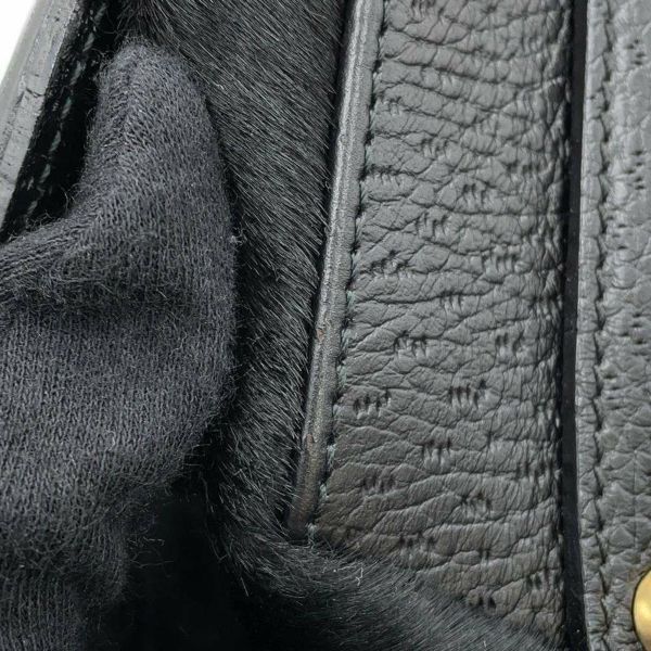 サルヴァトーレ・フェラガモ ハンドバッグ ハラコ レザー 215867 Ferragamo 黒