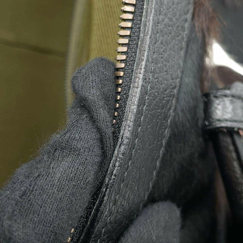 サルヴァトーレ・フェラガモ ハンドバッグ ハラコ レザー 215867 Ferragamo 黒