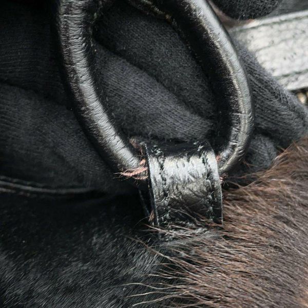 サルヴァトーレ・フェラガモ ハンドバッグ ハラコ レザー 215867 Ferragamo 黒