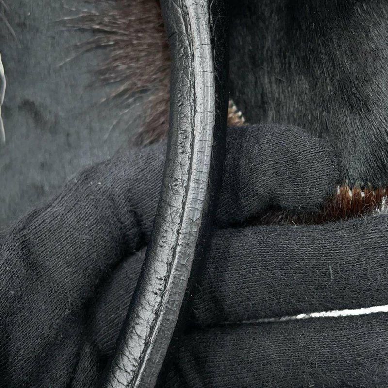 サルヴァトーレ・フェラガモ ハンドバッグ ハラコ レザー 215867 Ferragamo 黒