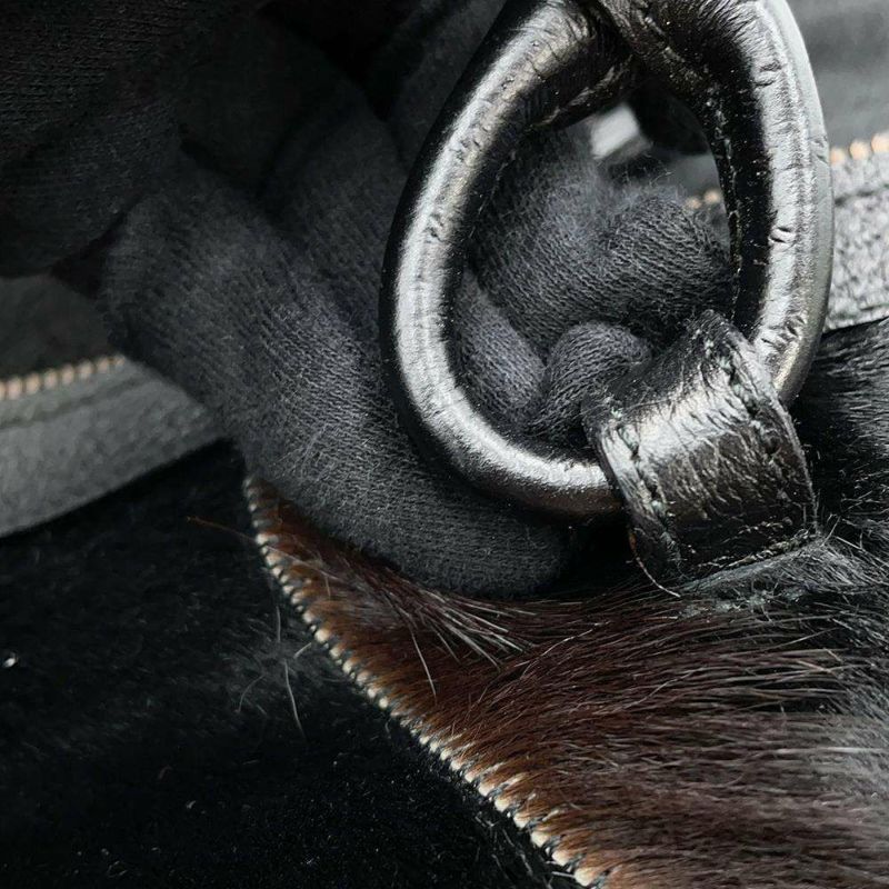 サルヴァトーレ・フェラガモ ハンドバッグ ハラコ レザー 215867 Ferragamo 黒