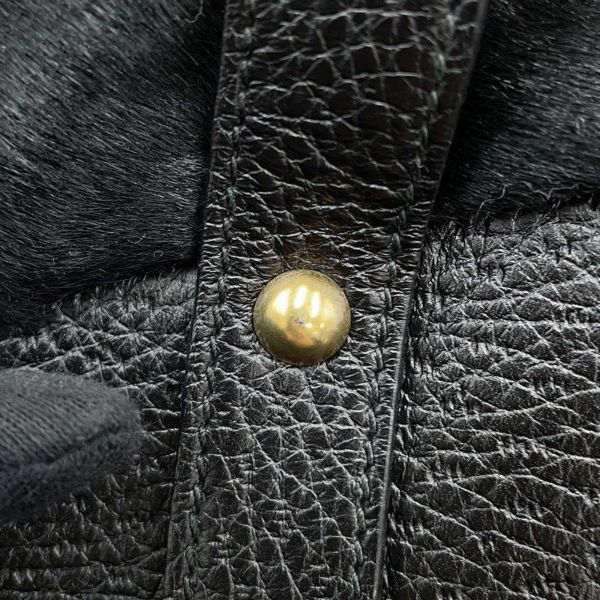 サルヴァトーレ・フェラガモ ハンドバッグ ハラコ レザー 215867 Ferragamo 黒