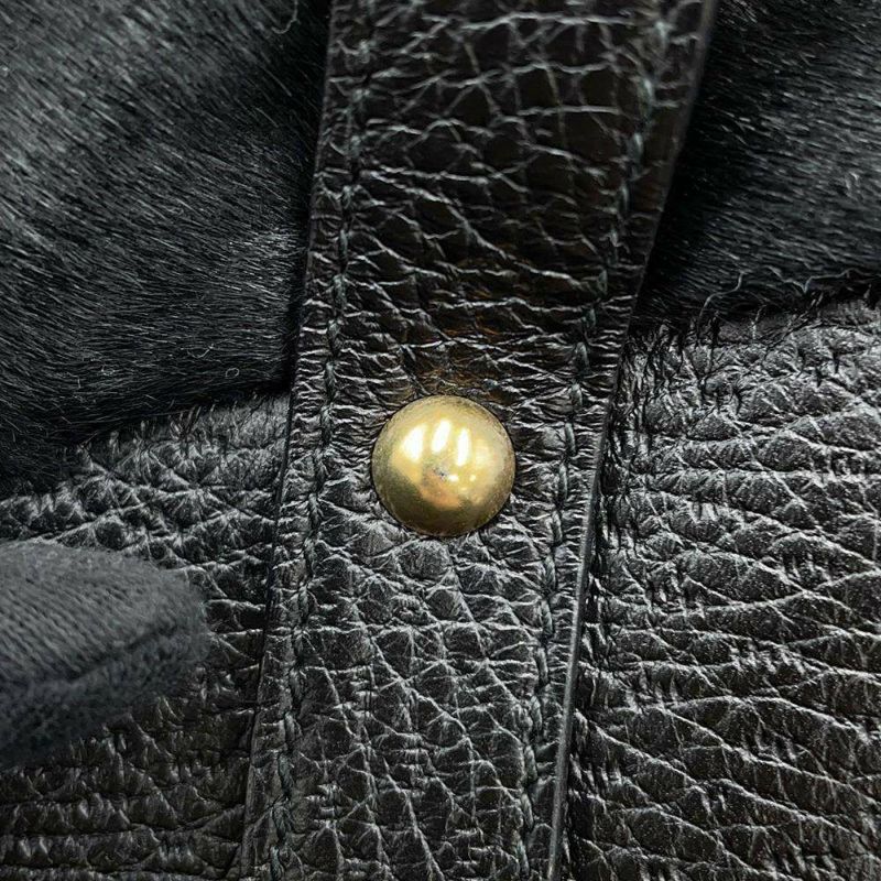 サルヴァトーレ・フェラガモ ハンドバッグ ハラコ レザー 215867 Ferragamo 黒