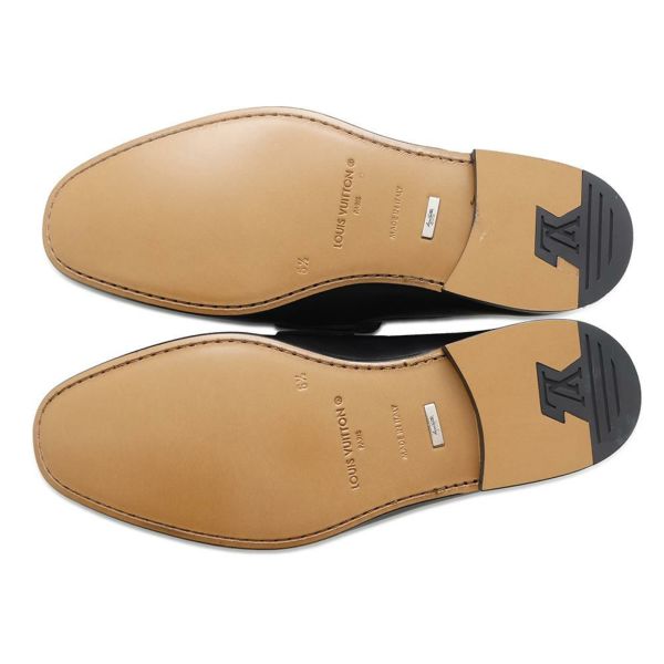 ルイヴィトン ローファー カーフレザー グローブライン メンズサイズ6 1/2 LOUIS VUITTON 靴 ブラック 黒