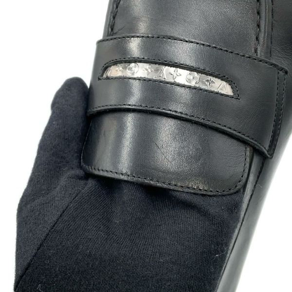 FA0199  6 1/2  LOUIS VUITTON メンズ ルイヴィトン ローファー カーフレザー グローブライン メンズサイズ6