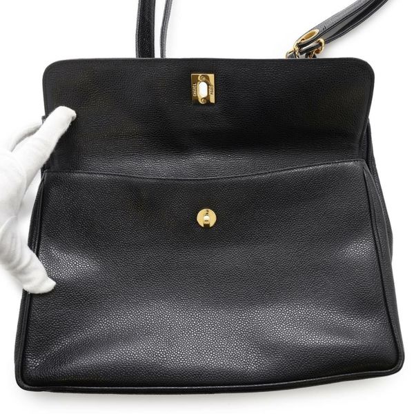 シャネル チェーントートバッグ デカココ キャビアスキン A03682 CHANEL 黒