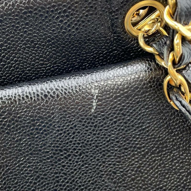 シャネル チェーントートバッグ デカココ キャビアスキン A03682 CHANEL 黒