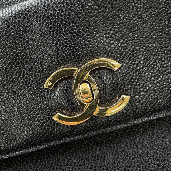 シャネル チェーントートバッグ デカココ キャビアスキン A03682 CHANEL 黒