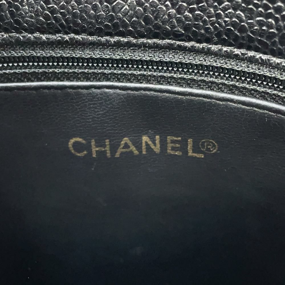 シャネル チェーントートバッグ デカココ キャビアスキン A03682 CHANEL 黒