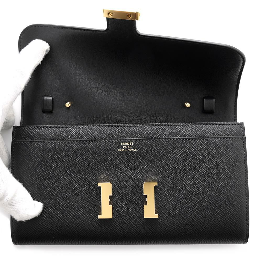 エルメス 長財布 コンスタンス トゥーゴー ロング ブラック/ゴールド金具 エプソン U刻印