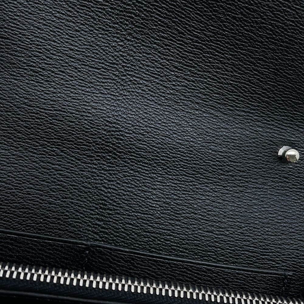 エルメス ケリーウォレット ロング トゥーゴー ブラック/シルバー金具 アリゲーターシャイン B刻印 黒