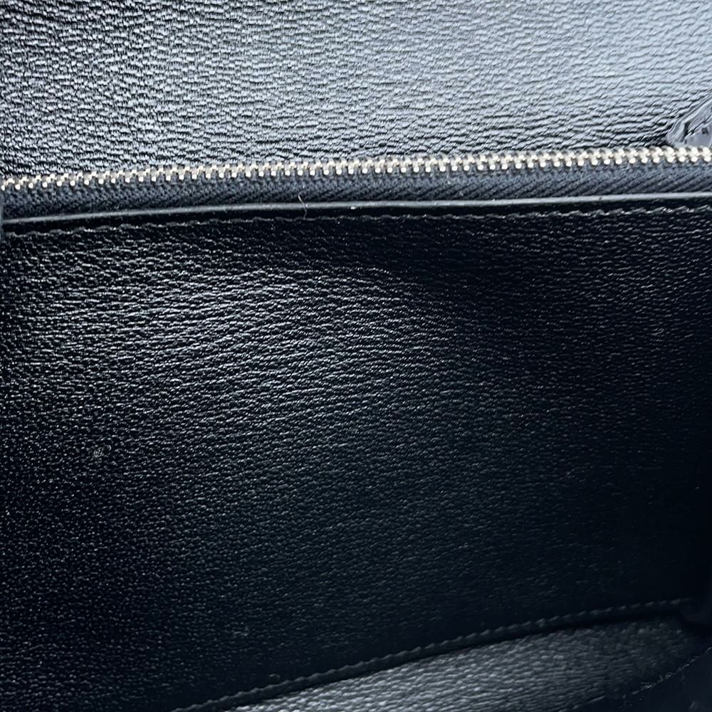 エルメス ケリーウォレット ロング トゥーゴー ブラック/シルバー金具 アリゲーターシャイン B刻印 黒