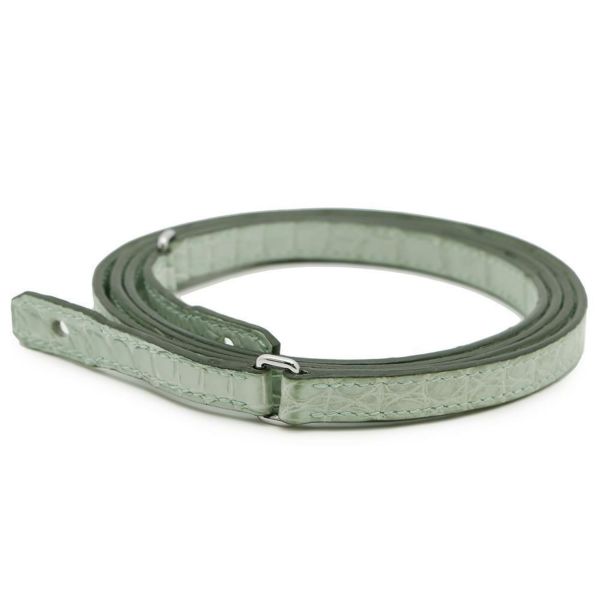 エルメス ケリーウォレット ロング トゥーゴー ヴェールデュープ/シルバー金具 アリゲーターマット W刻印