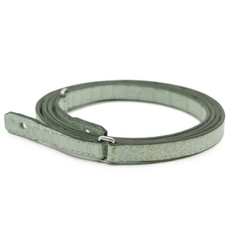 エルメス ケリーウォレット ロング トゥーゴー ヴェールデュープ/シルバー金具 アリゲーターマット W刻印