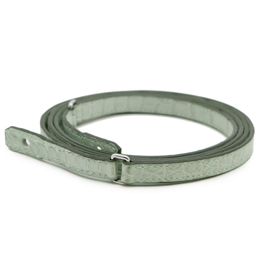 エルメス ケリーウォレット ロング トゥーゴー ヴェールデュープ/シルバー金具 アリゲーターマット W刻印