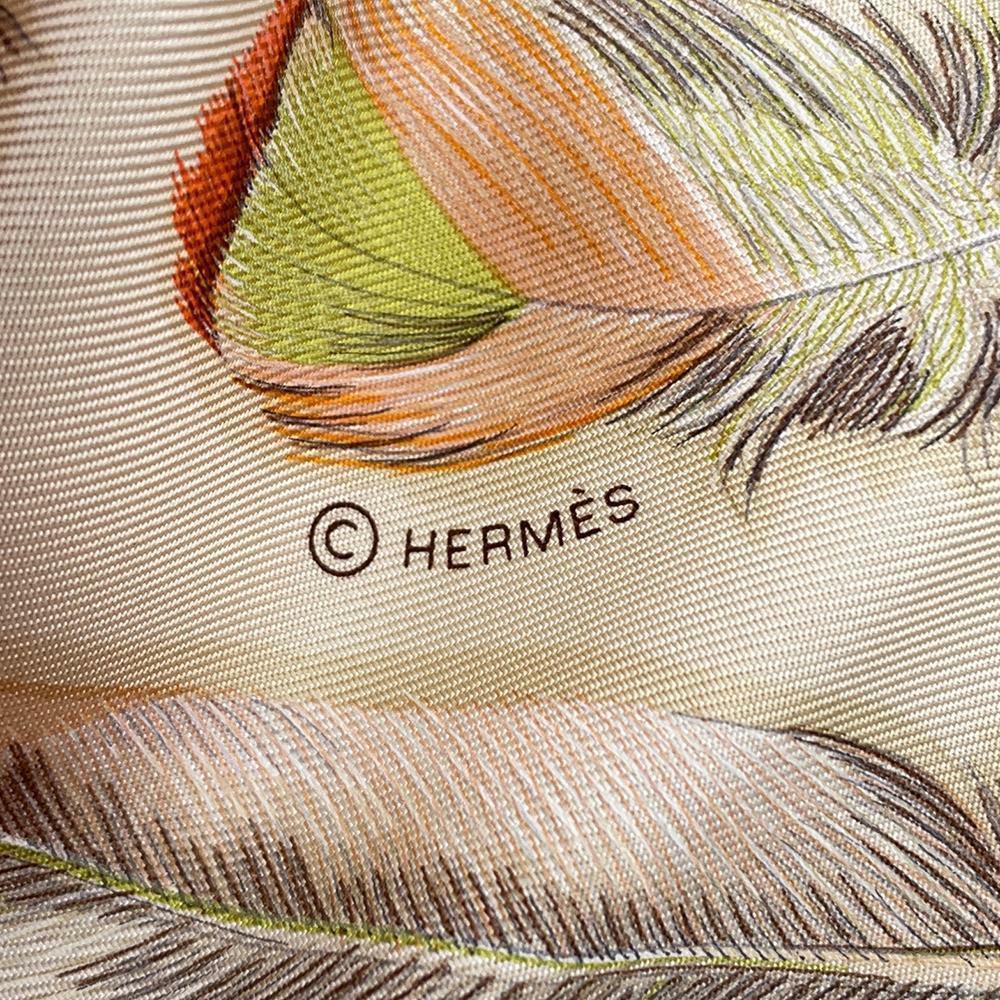 エルメス スカーフ カレ90 羽根II Plumes II HERMES シルク