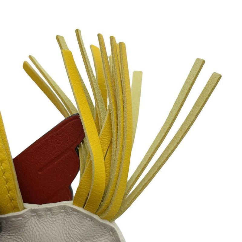 エルメス バッグチャーム ロデオPM ペガサス クレ/ジョーヌナプル/キュイーブル ラムスキン B刻印