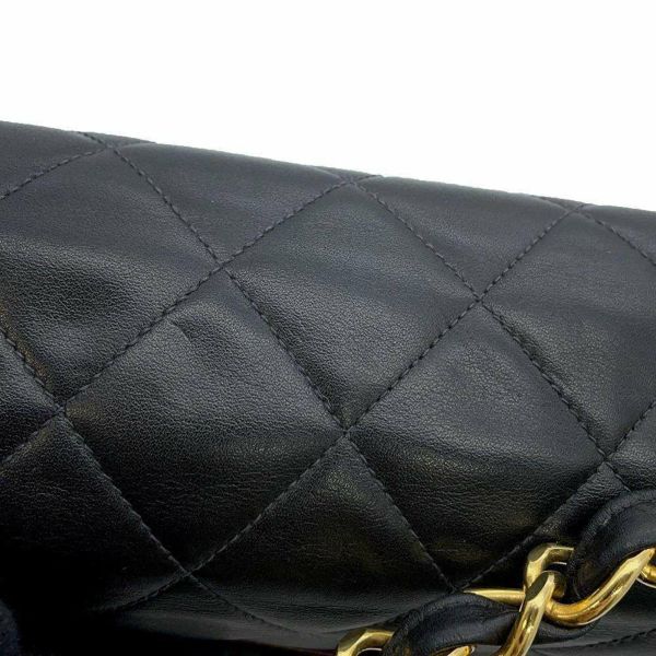 シャネル チェーンショルダーバッグ デカマトラッセ ココマーク Wチェーンショルダー A01094 CHANEL 黒