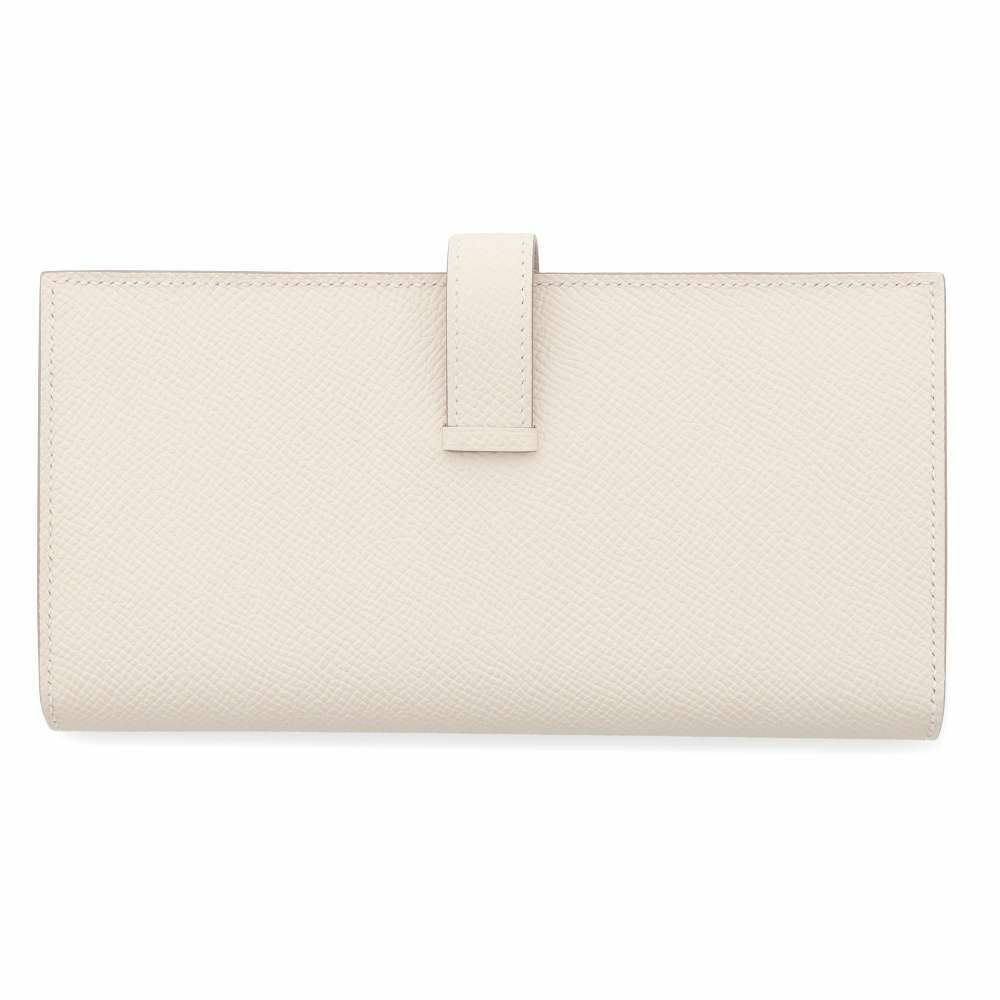 エルメス 長財布 ベアンスフレ ヴェルソ マチ有り クレ/ゴールド/シルバー金具 ヴォーエプソン B刻印