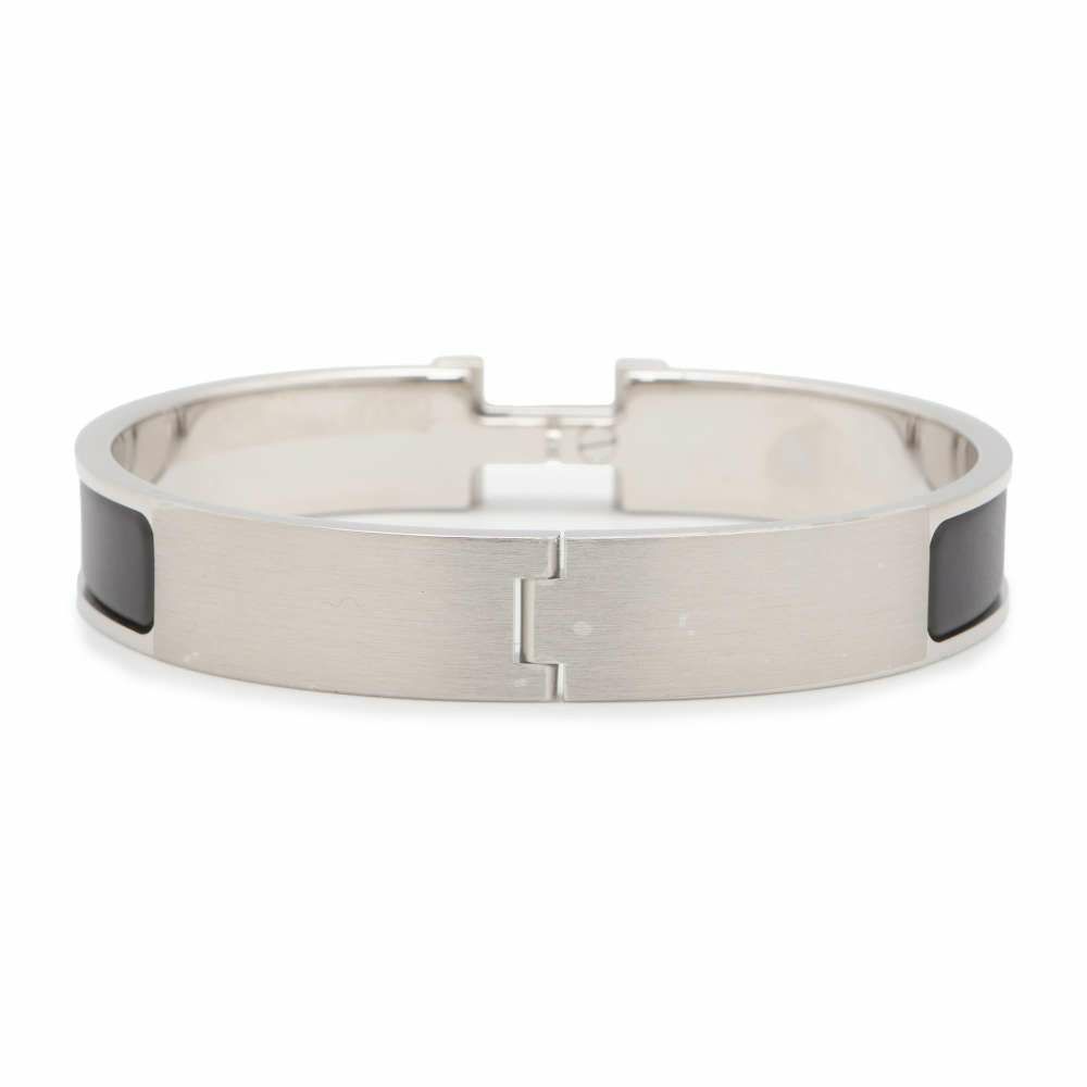 エルメス ブレスレット クリックH PM ブラック/マットシルバー金具 HERMES メンズ アクセサリー