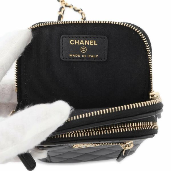 シャネル フォンケース チェーンショルダー ラムスキン ココマーク AP3739 CHANEL ポシェット 黒