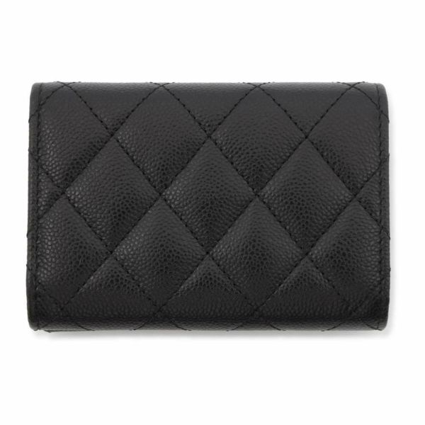 シャネル 三つ折り財布 マトラッセ ココマーク クラシック スモール フラップ ウォレット AP0230 CHANEL 黒