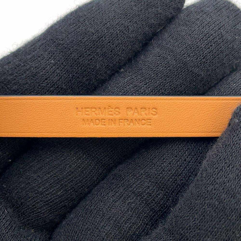 エルメス ブレスレット ケリー ドゥブルトゥール ブラック/ピンクゴールド金具 スイフト サイズT1 U刻印 黒