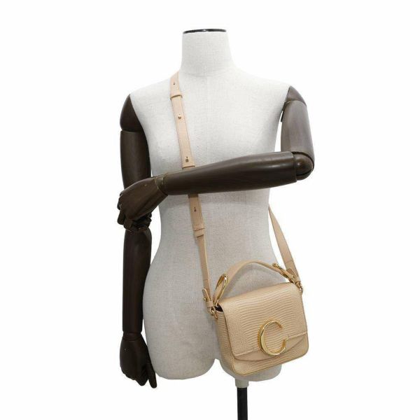 クロエ ショルダーバッグ クロエC 型押しレザー CHC19WS193B836H6 Chloe 2wayショルダーバッグ