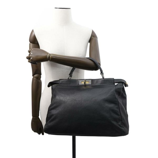フェンディ ハンドバッグ ピーカブー ラージ 8BN210 FENDI 2way 黒