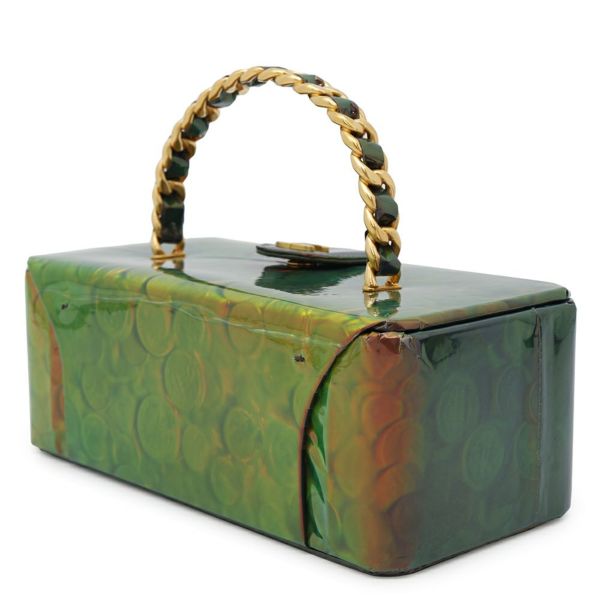 シャネル ハンドバッグ ココマーク コインモチーフ 3Dホログラム バニティ パテント CHANEL ヴァニティ