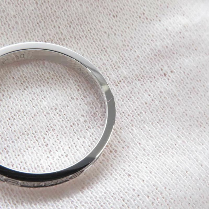 カルティエ リング ラブ リング SM ダイヤモンド 72P 計0.19ct K18WG サイズ50 LOVE ジュエリー 指輪