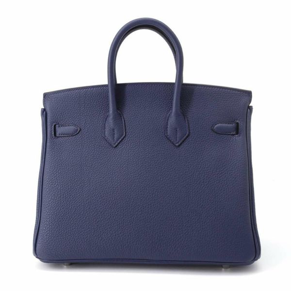 エルメス バーキン25 ブルーネイビー/シルバー金具 トゴ B刻印 HERMES Birkin ハンドバッグ