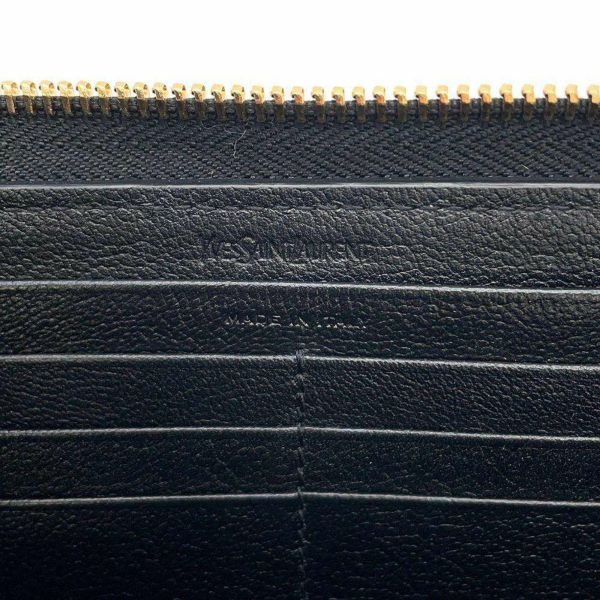 サンローランパリ 長財布 YSL レザー 352904 Yves Saint Laurent 財布 ラウンドファスナー黒