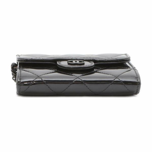 シャネル チェーンウォレット マトラッセ ココマーク ミニ パテント AP0238 CHANEL 財布 黒