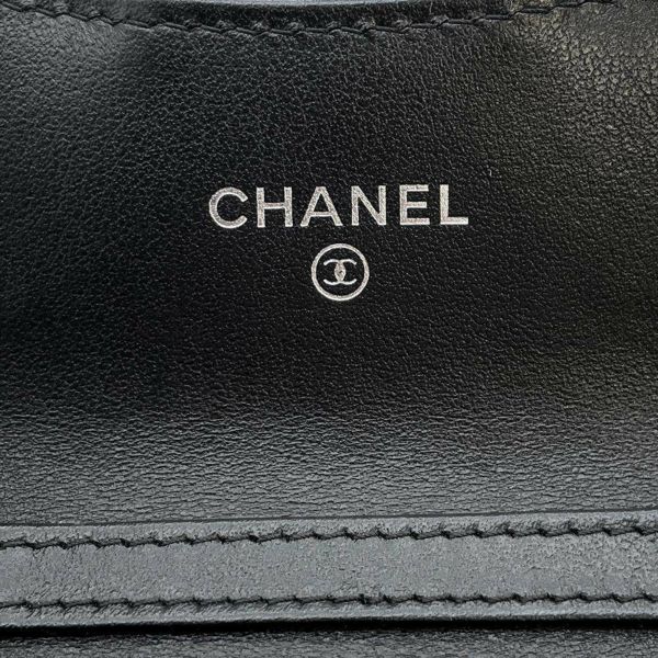 シャネル チェーンウォレット マトラッセ ココマーク ミニ パテント AP0238 CHANEL 財布 黒